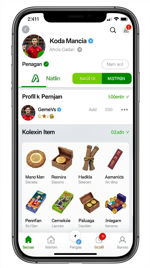 Tampilan antarmuka bosku33 di Android